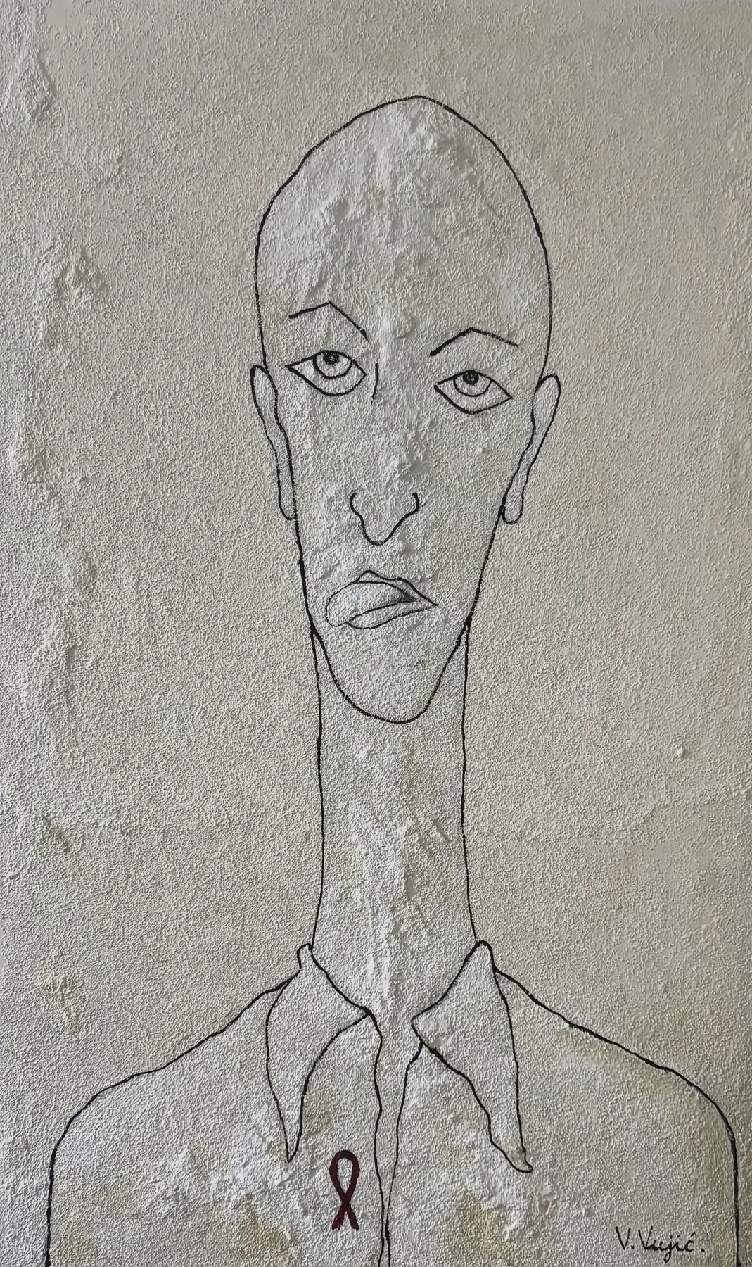 Vesko Vujić — portrait, weighted silence, minimal mark, Recent Works, Work 41