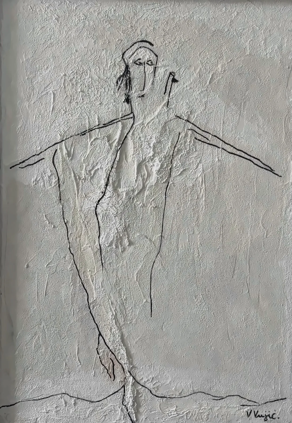 Vesko Vujić — linear silhouette, spatial emptiness, Recent Works, Work 80