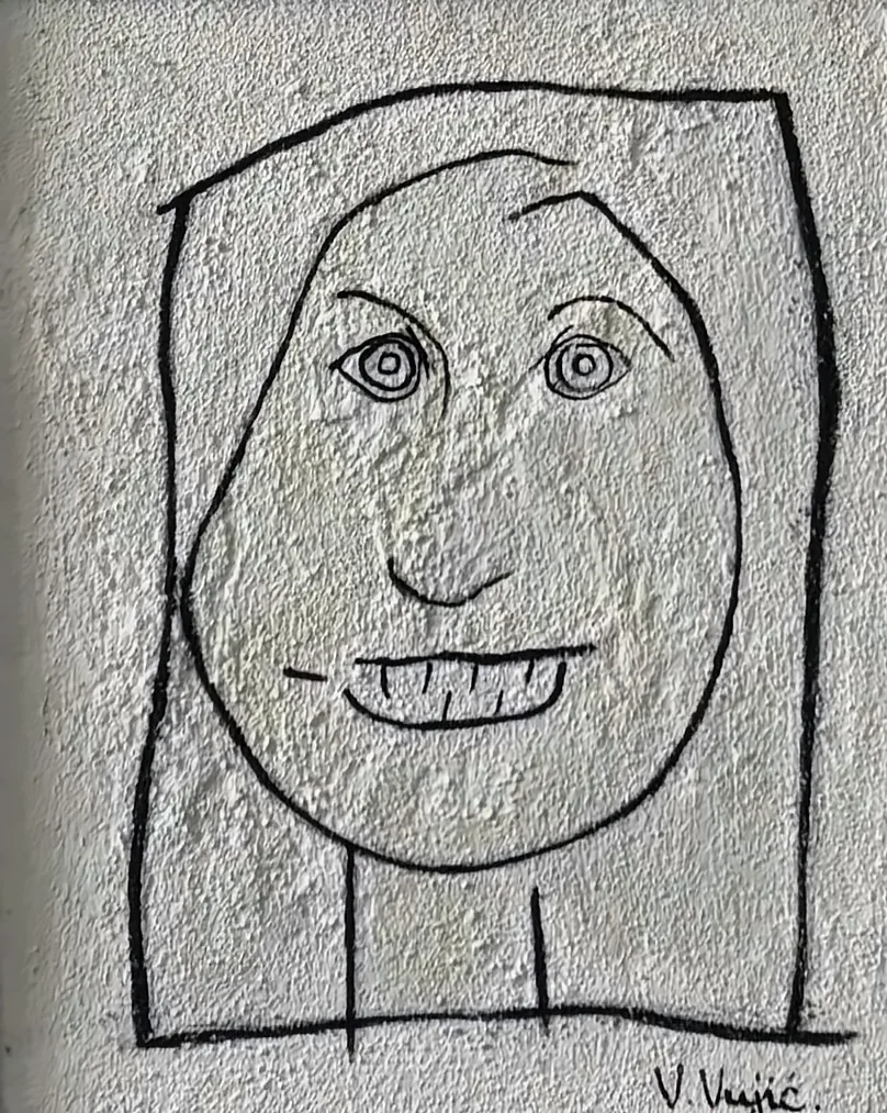 Vesko Vujić — figure in repose, linear tension, Recent Works, Work 86